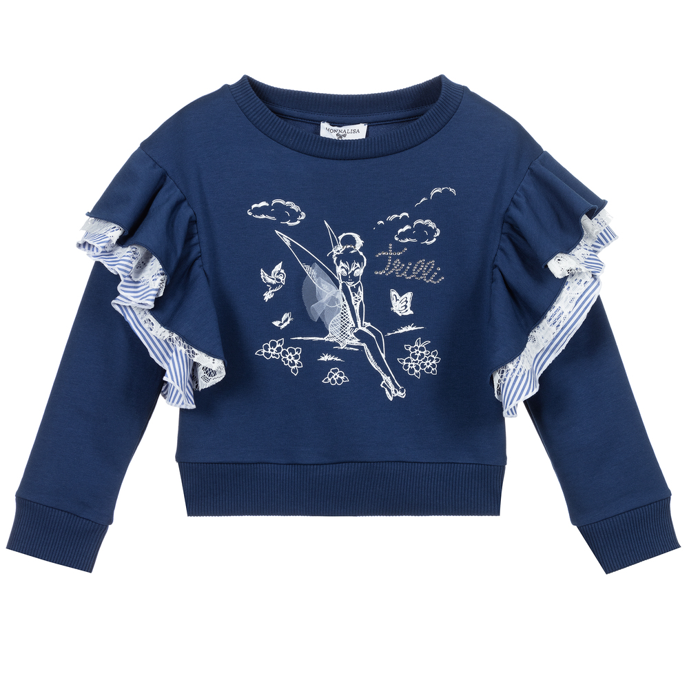 Monnalisa - Blaues Disney-Sweatshirt für Mädchen | Childrensalon