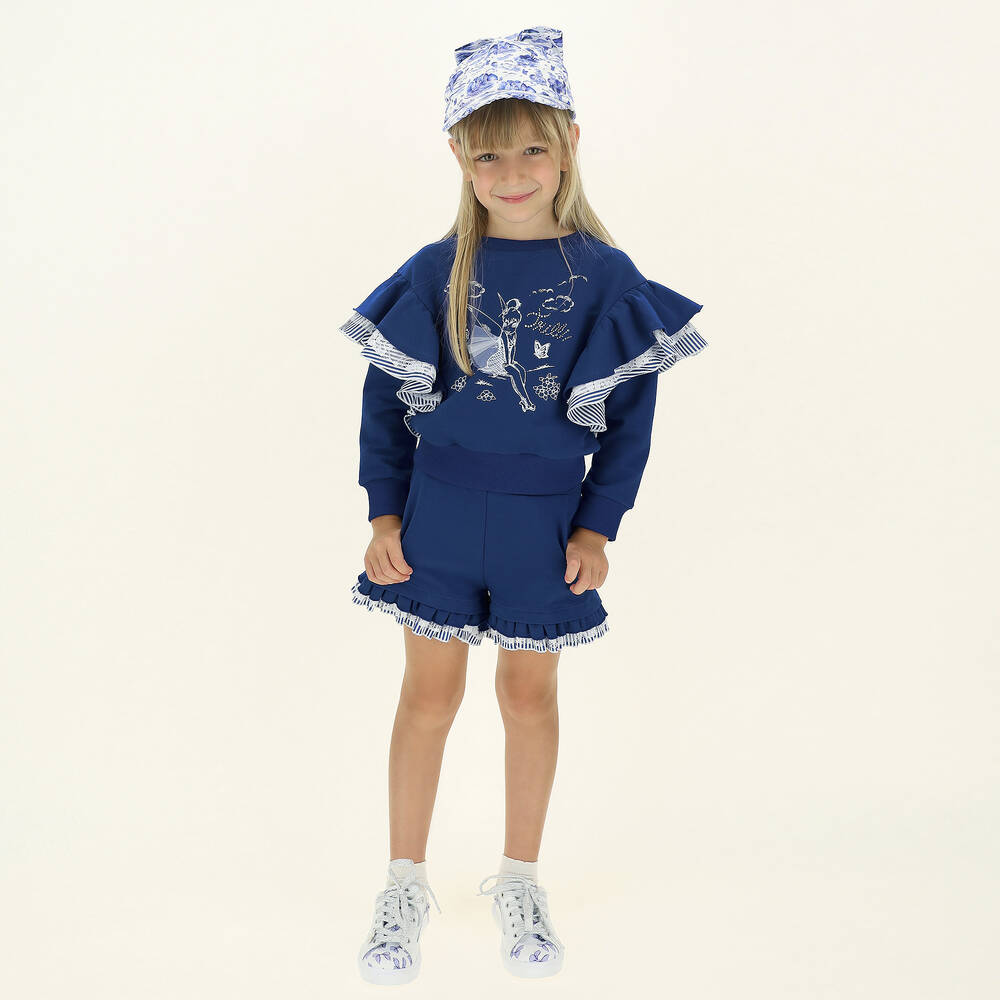 Monnalisa-Girls Blue Disney Sweatshirt | Childrensalon Outlet