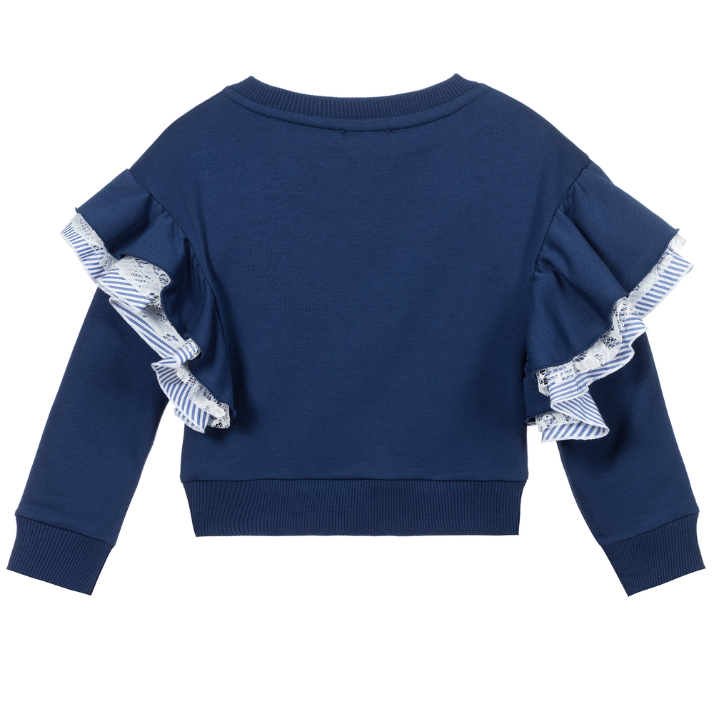 Monnalisa-Girls Blue Disney Sweatshirt | Childrensalon Outlet