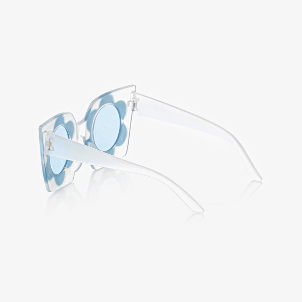 Monnalisa-Girls Blue Flower Sunglasses | Childrensalon Outlet