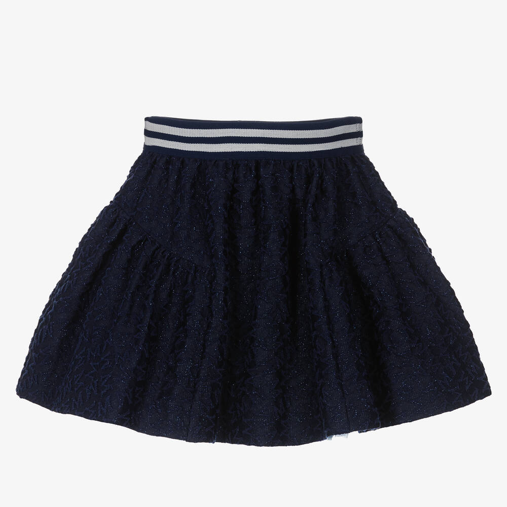 Monnalisa - Jupe bleue en jacquard fille | Childrensalon