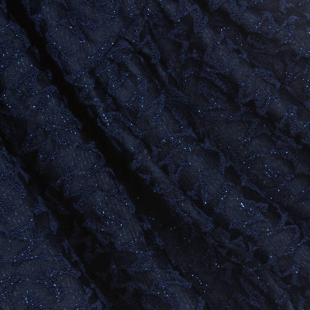 Monnalisa-Girls Blue Logo Jacquard Skirt | Childrensalon Outlet