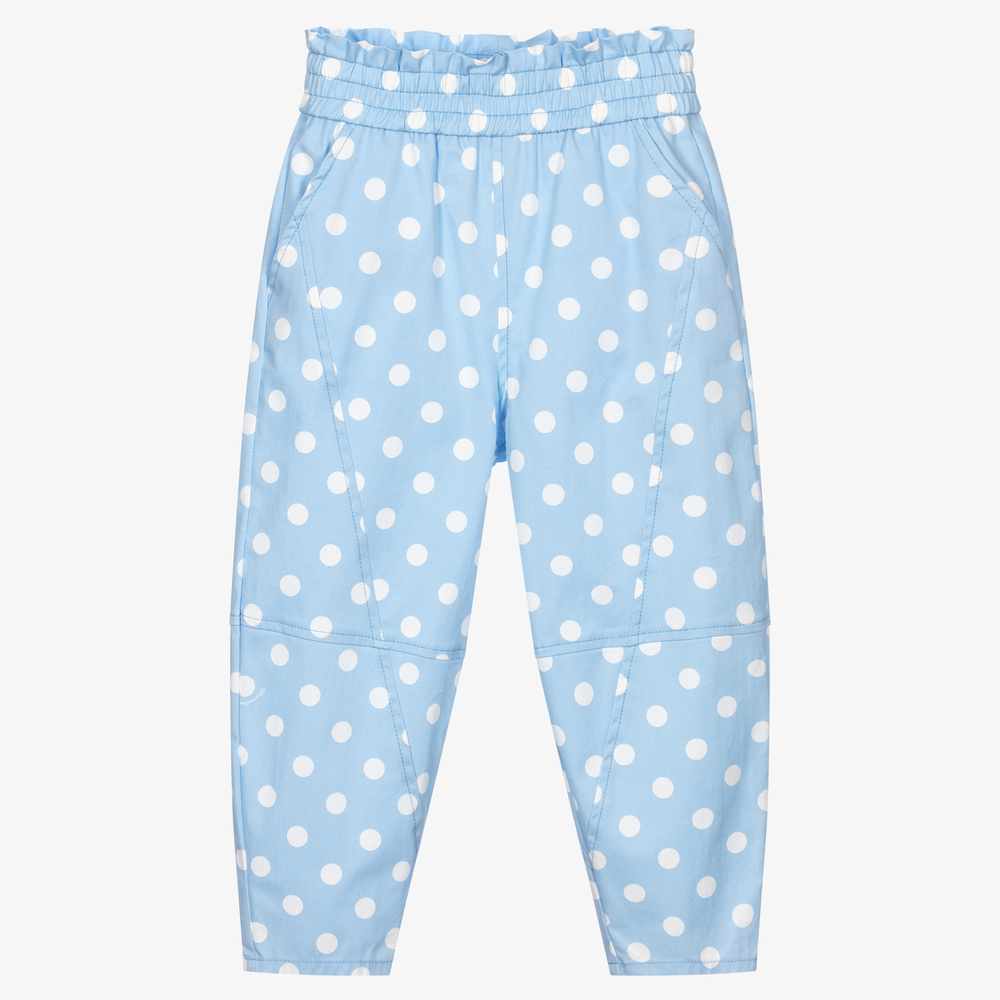 Monnalisa - Pantalon bleu à pois Fille | Childrensalon