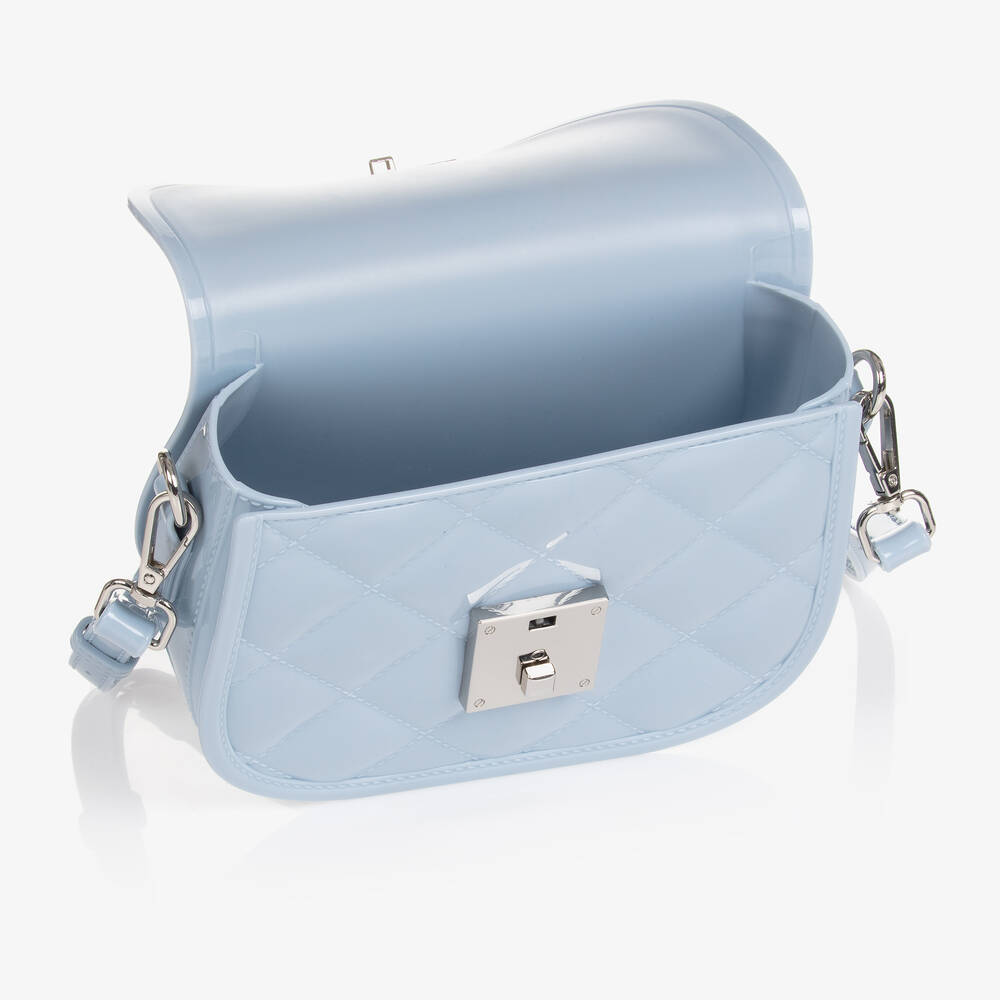 Monnalisa-Голубая резиновая сумка с простежкой (19см) | Childrensalon Outlet