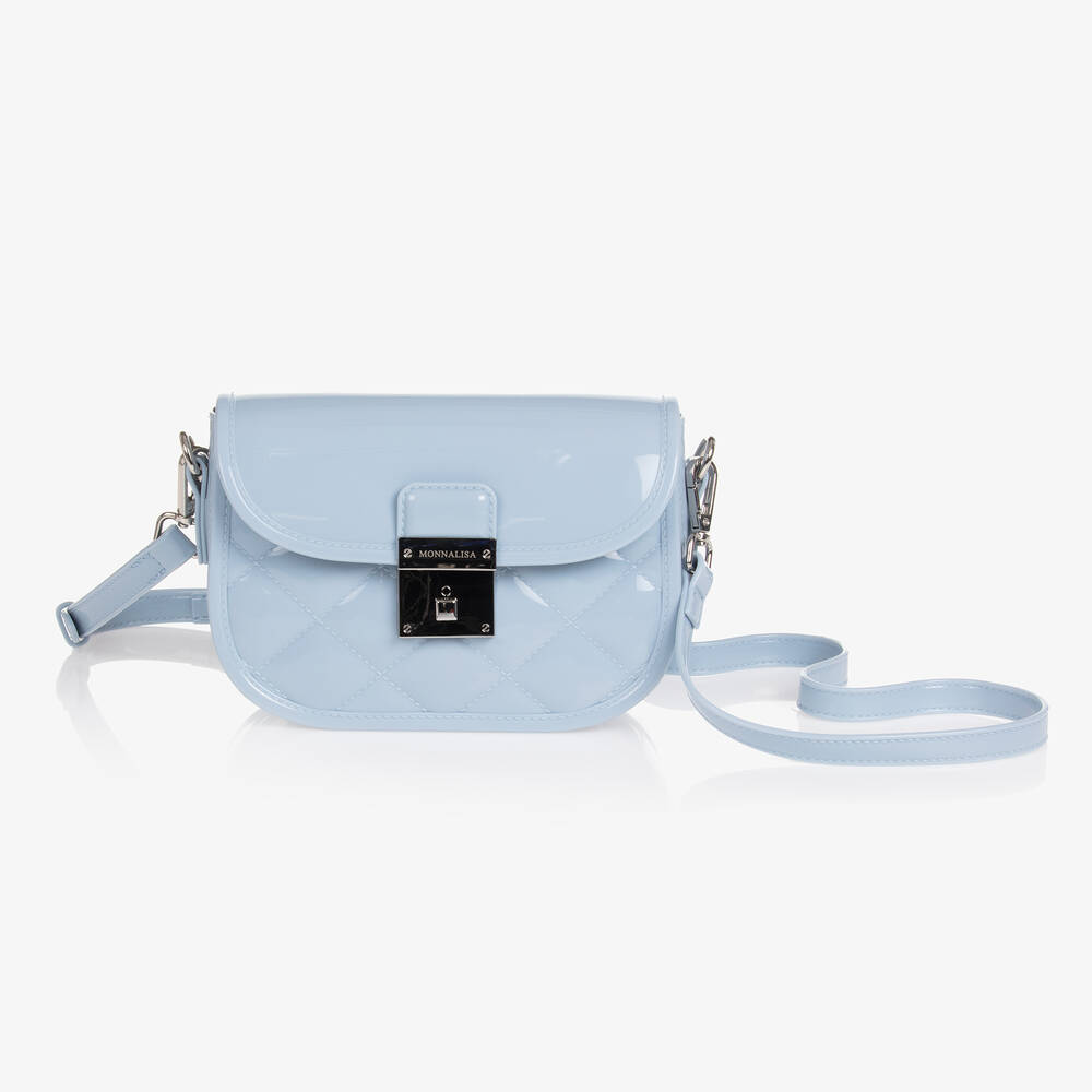 Monnalisa - Blaue gesteppte Gelee-Tasche 19 cm | Childrensalon