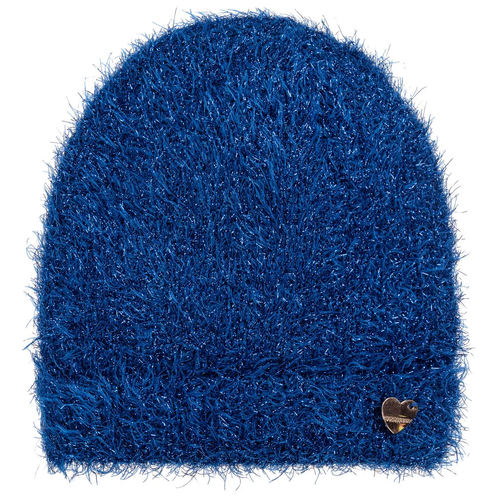 Monnalisa - Girls Blue Sparkly Beanie | Childrensalon