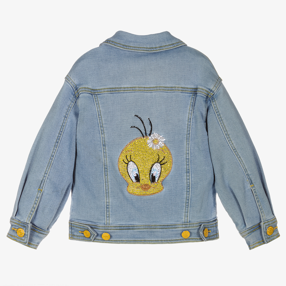 Monnalisa-Голубая куртка с Твити для девочек | Childrensalon Outlet