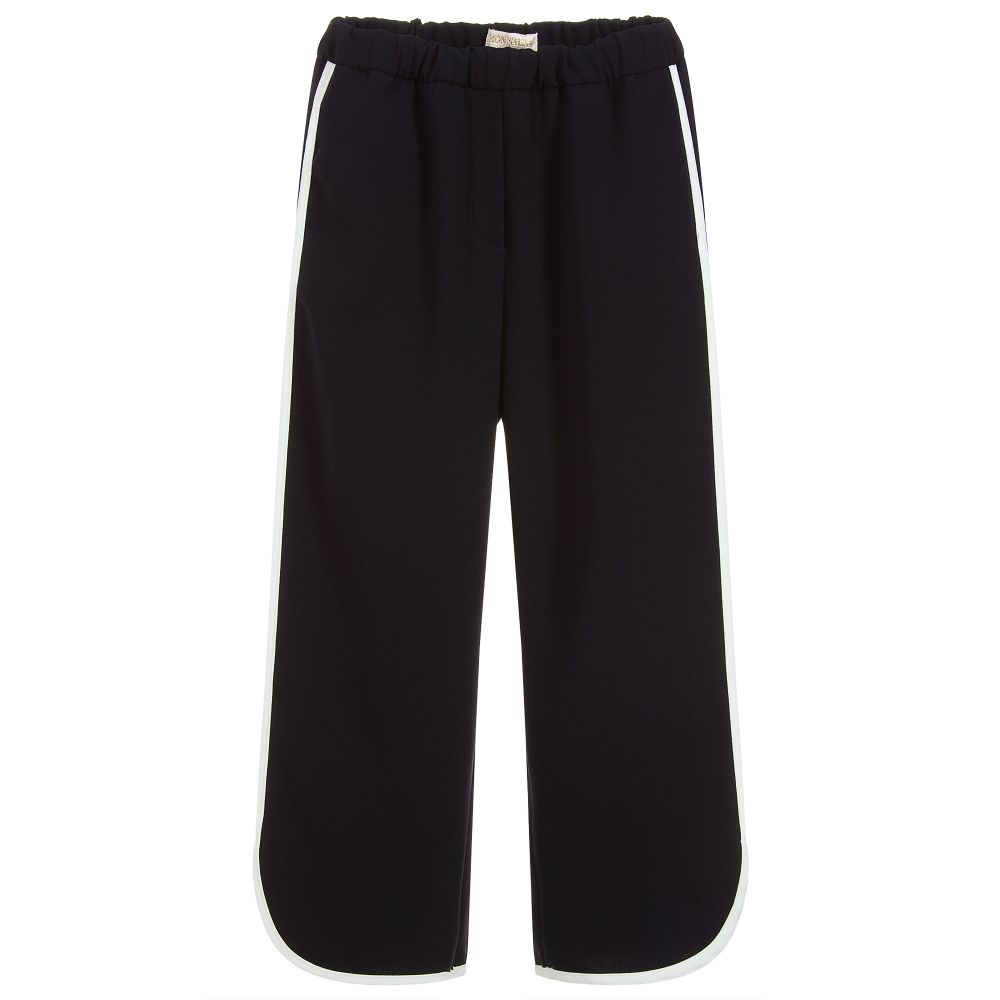 Monnalisa Шик-Girls Blue & White Trousers | Childrensalon Outlet