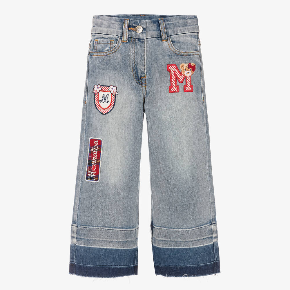 Monnalisa - Blaue, weite Denim-Jeans (M) | Childrensalon