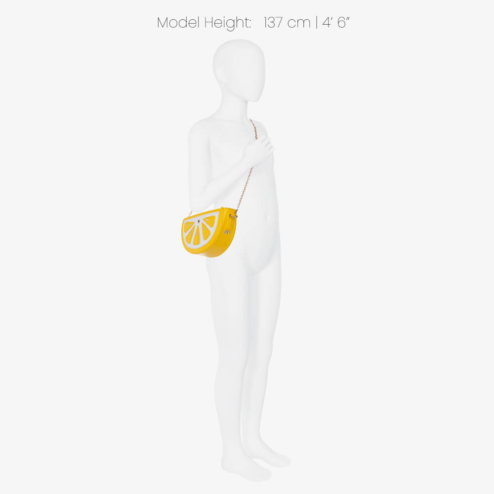 Monnalisa-Girls Bright Yellow Lemon Handbag (23cm) | Childrensalon Outlet