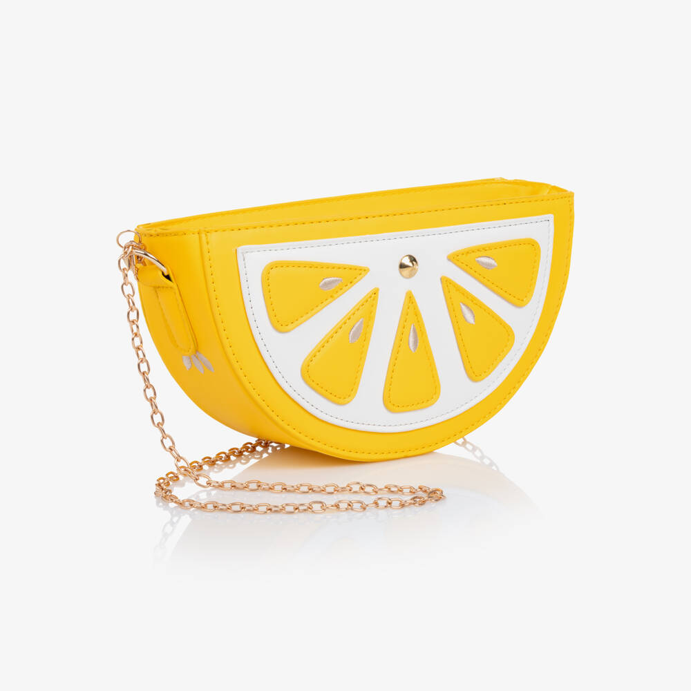 Monnalisa-Girls Bright Yellow Lemon Handbag (23cm) | Childrensalon Outlet