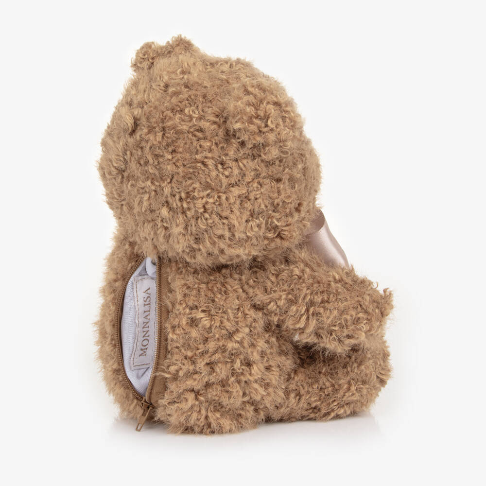 Monnalisa-Girls Brown Teddy Bear Handbag (22cm) | Childrensalon Outlet