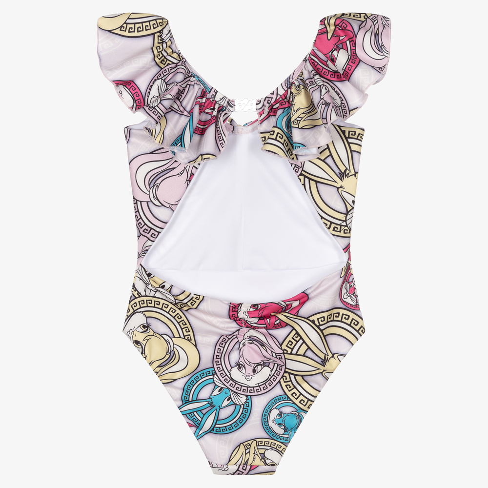 Monnalisa-مايّو لون زهري وبنفسجي باهت للبنات | Childrensalon Outlet