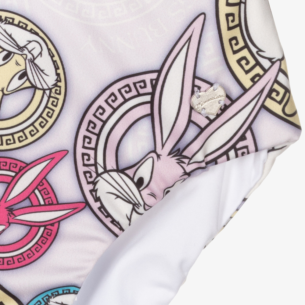 Monnalisa-مايّو لون زهري وبنفسجي باهت للبنات | Childrensalon Outlet