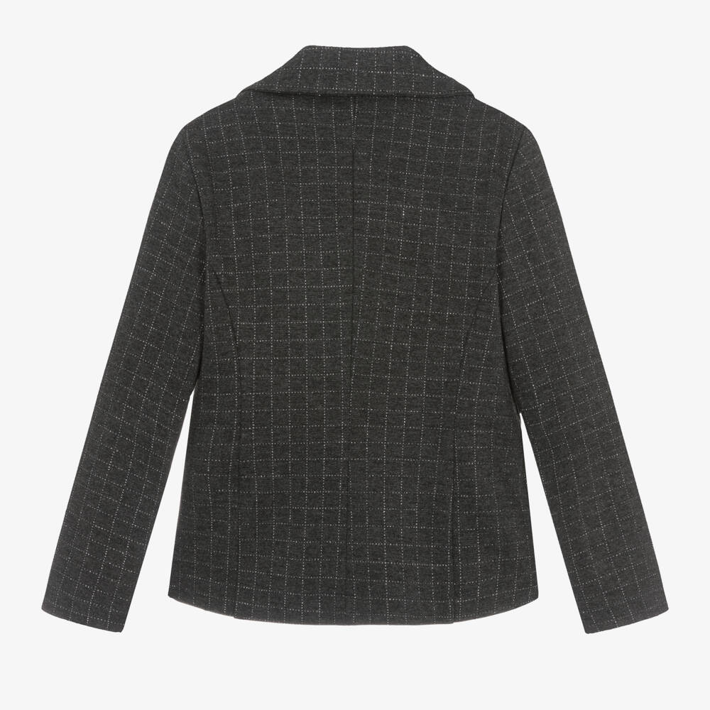 موناليزا-بليزر ميلانو جيرسي لون رمادي للبنات | Childrensalon Outlet