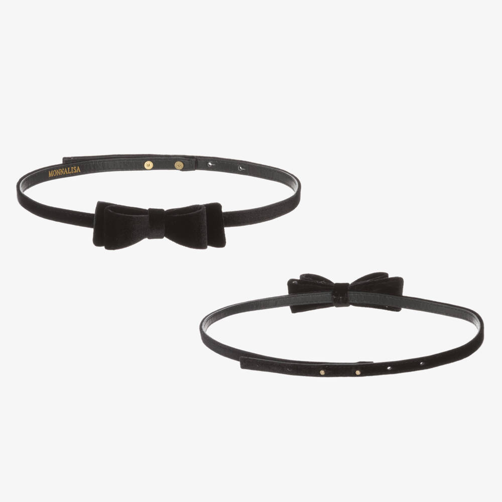 Monnalisa-طقم فستان كاروهات لون أسود وأبيض | Childrensalon Outlet