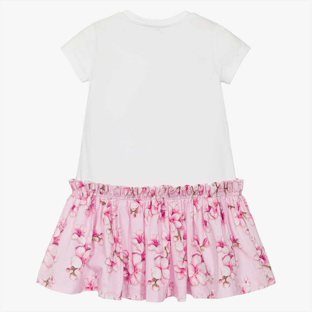 Monnalisa-Girls Cherry Blossom Bambi Dress | Childrensalon Outlet