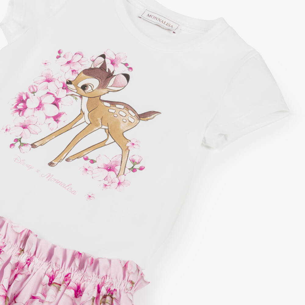 Monnalisa-Girls Cherry Blossom Bambi Dress | Childrensalon Outlet