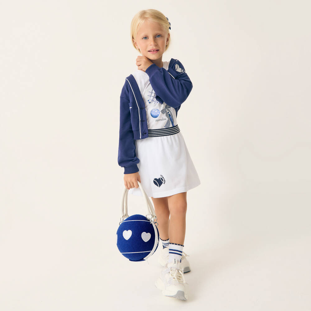 Monnalisa-Girls Chic Blue Sphere Handbag | Childrensalon Outlet