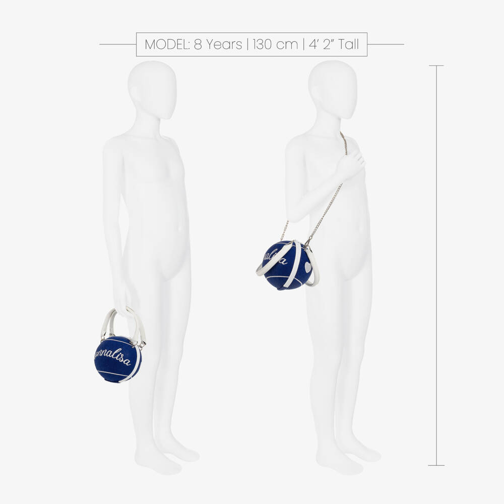 Monnalisa-Girls Chic Blue Sphere Handbag | Childrensalon Outlet