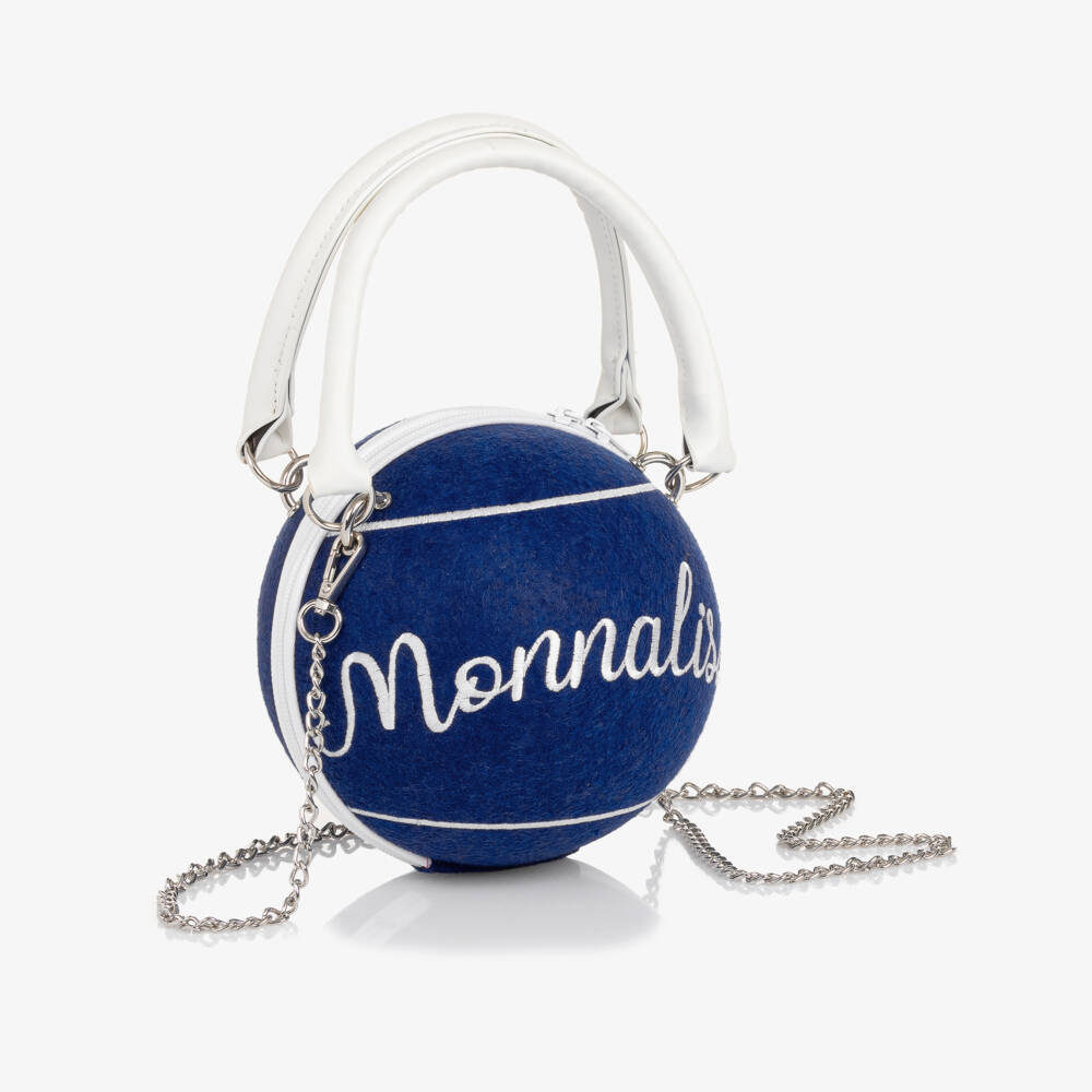 Monnalisa-Girls Chic Blue Sphere Handbag | Childrensalon Outlet