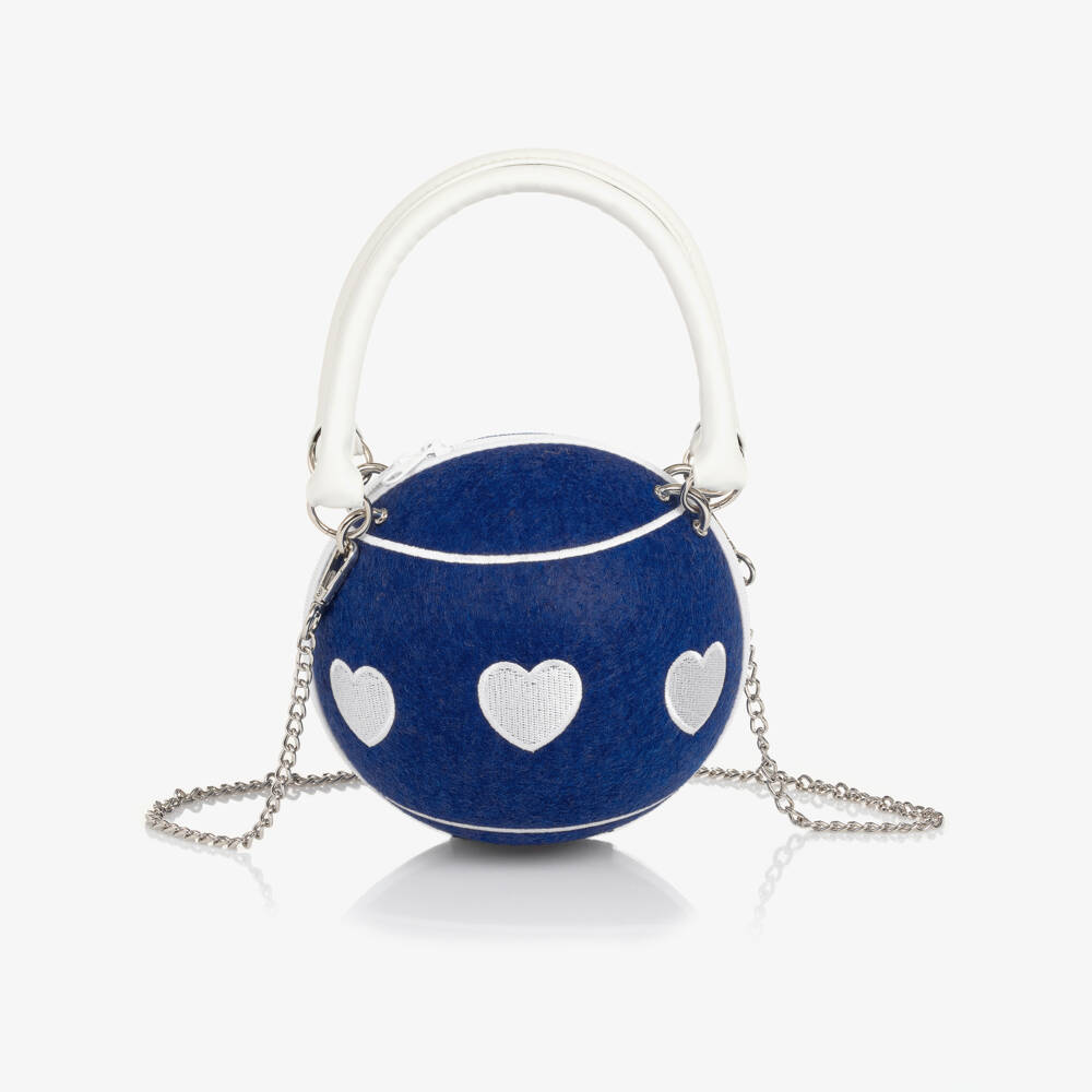 Monnalisa-Girls Chic Blue Sphere Handbag | Childrensalon Outlet