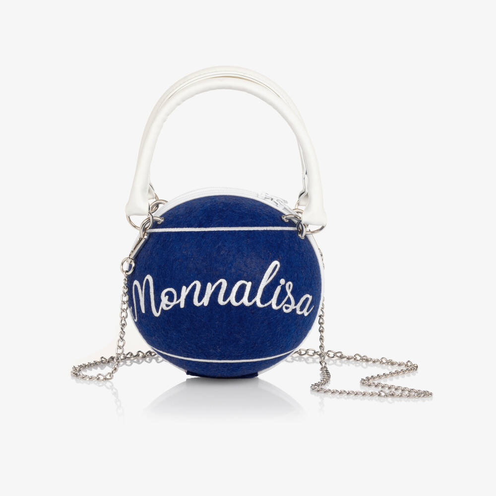Monnalisa-Girls Chic Blue Sphere Handbag | Childrensalon Outlet