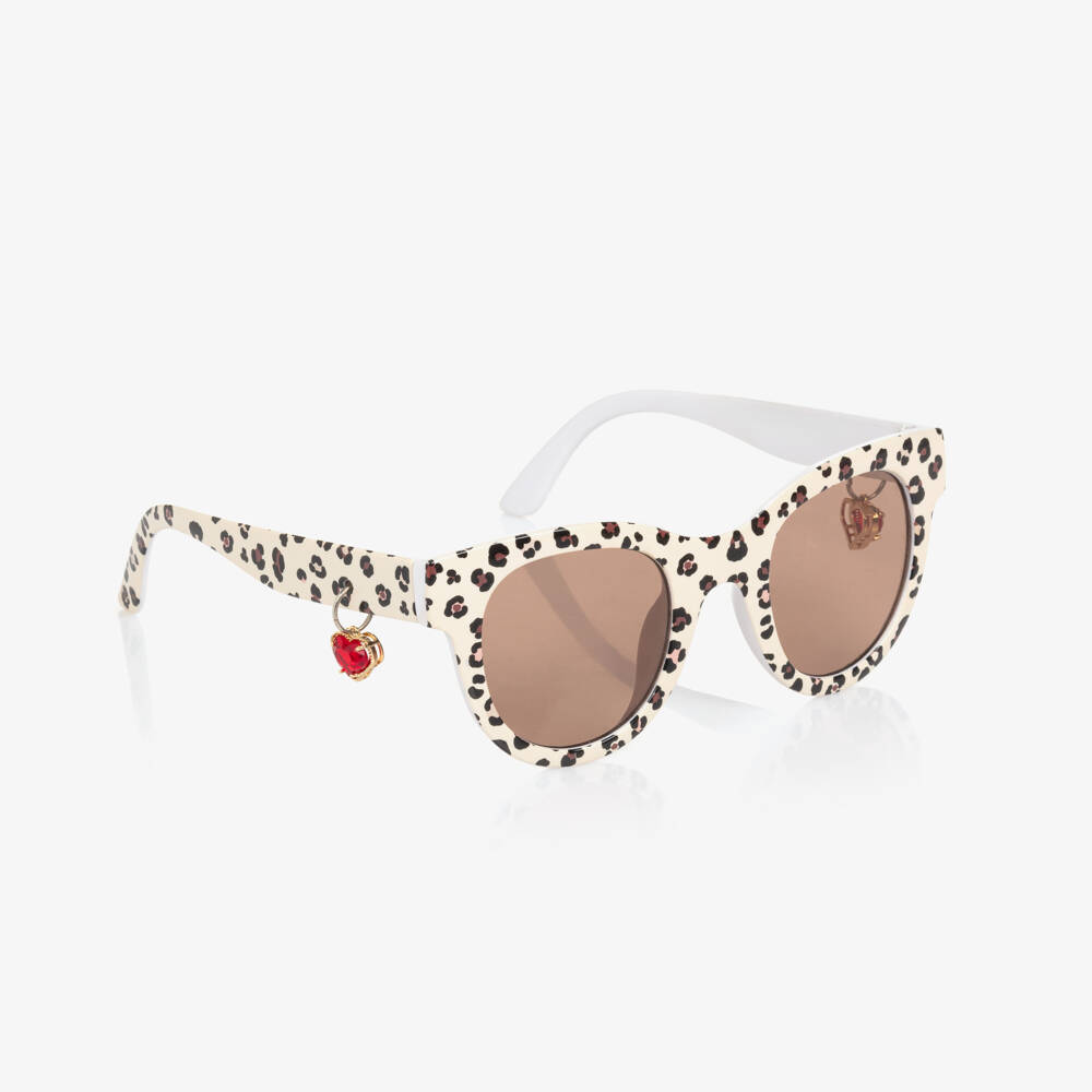 Monnalisa-Girls Chic Ivory Cat-Eye Shades | Childrensalon Outlet