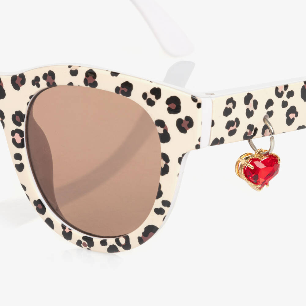 Monnalisa-Girls Chic Ivory Cat-Eye Shades | Childrensalon Outlet