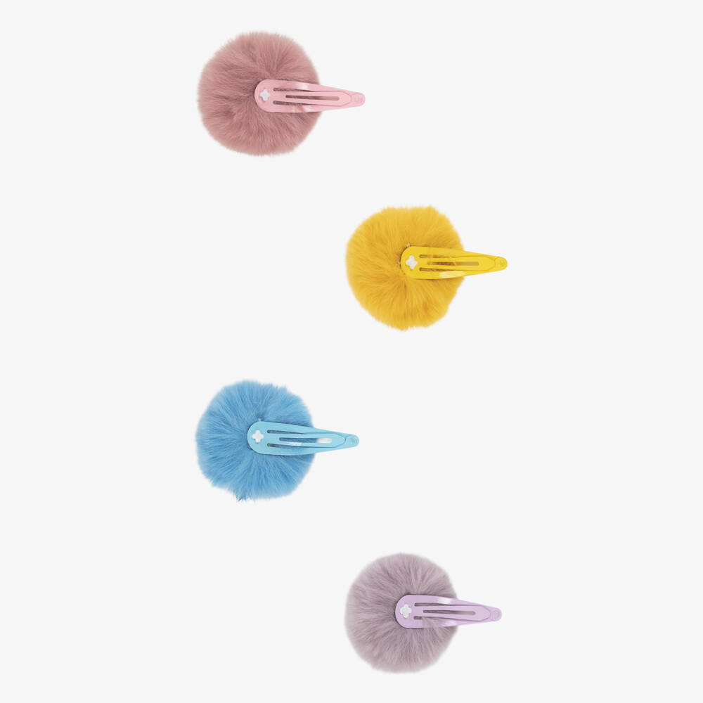 Monnalisa-Заколки с разноцветными помпонами для девочек | Childrensalon Outlet