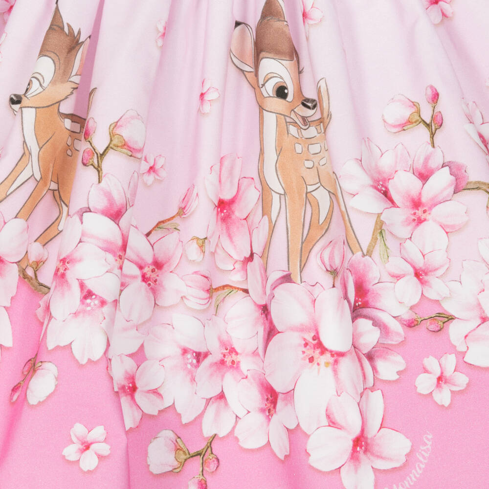 Monnalisa-تنورة قطنية وردية "بامبي بلوسوم" للبنات | Childrensalon Outlet