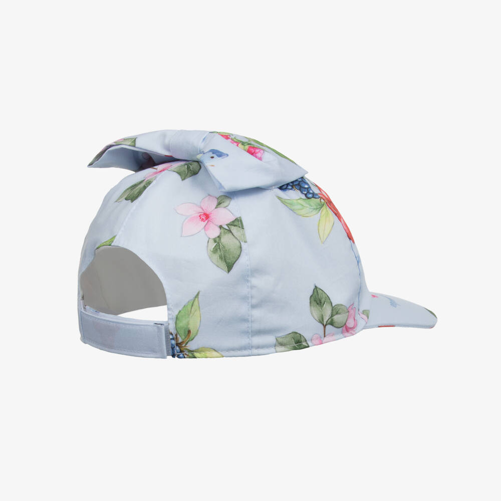 Monnalisa-Кепка из хлопка с фруктовым и цветочным узором для девочек | Childrensalon Outlet