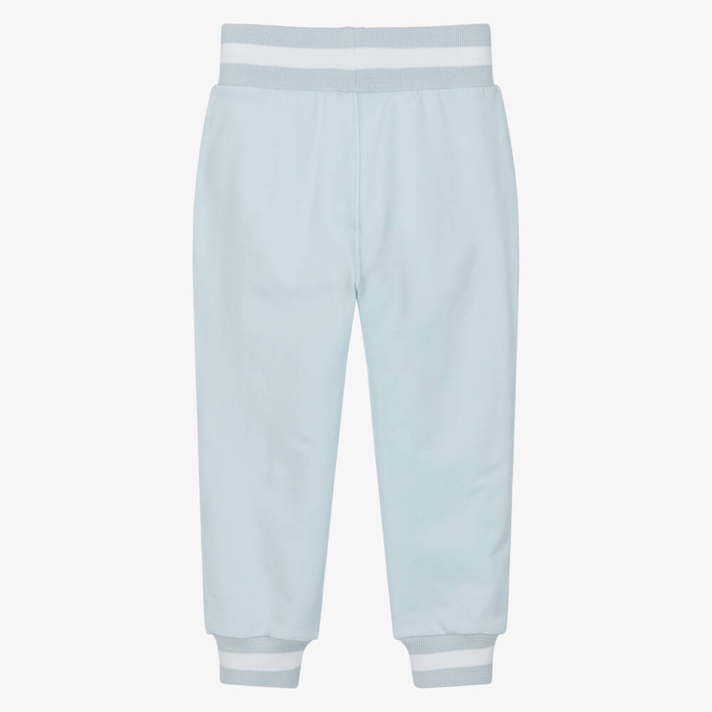 Monnalisa-Брюки из хлопкового трикотажа синие с блестками для девочек | Childrensalon Outlet