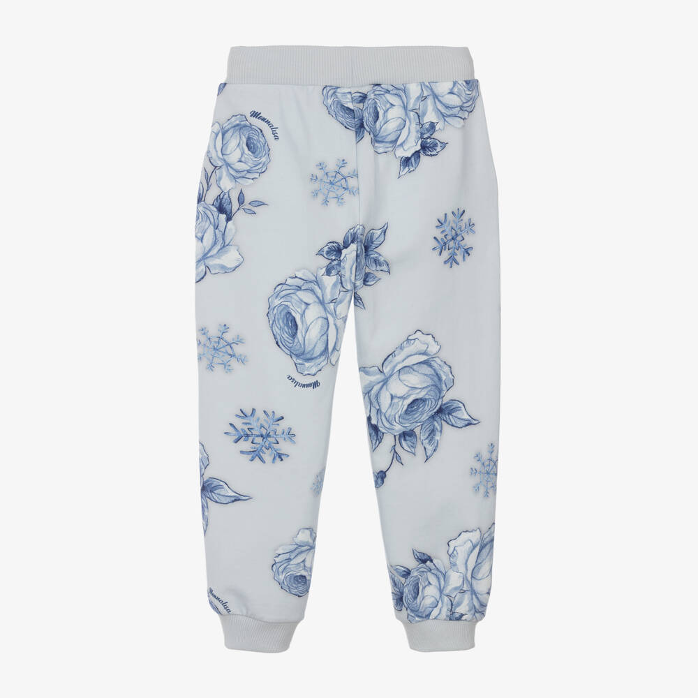 Monnalisa-بنطلون رياضي قطن لون أزرق للبنات | Childrensalon Outlet