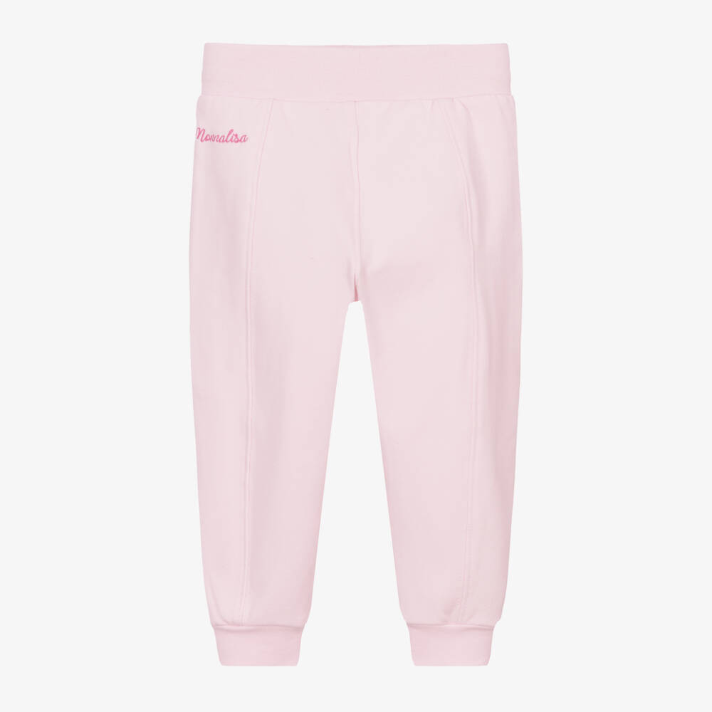 Monnalisa-بنطلون رياضي بكشكش قطن لون زهري | Childrensalon Outlet