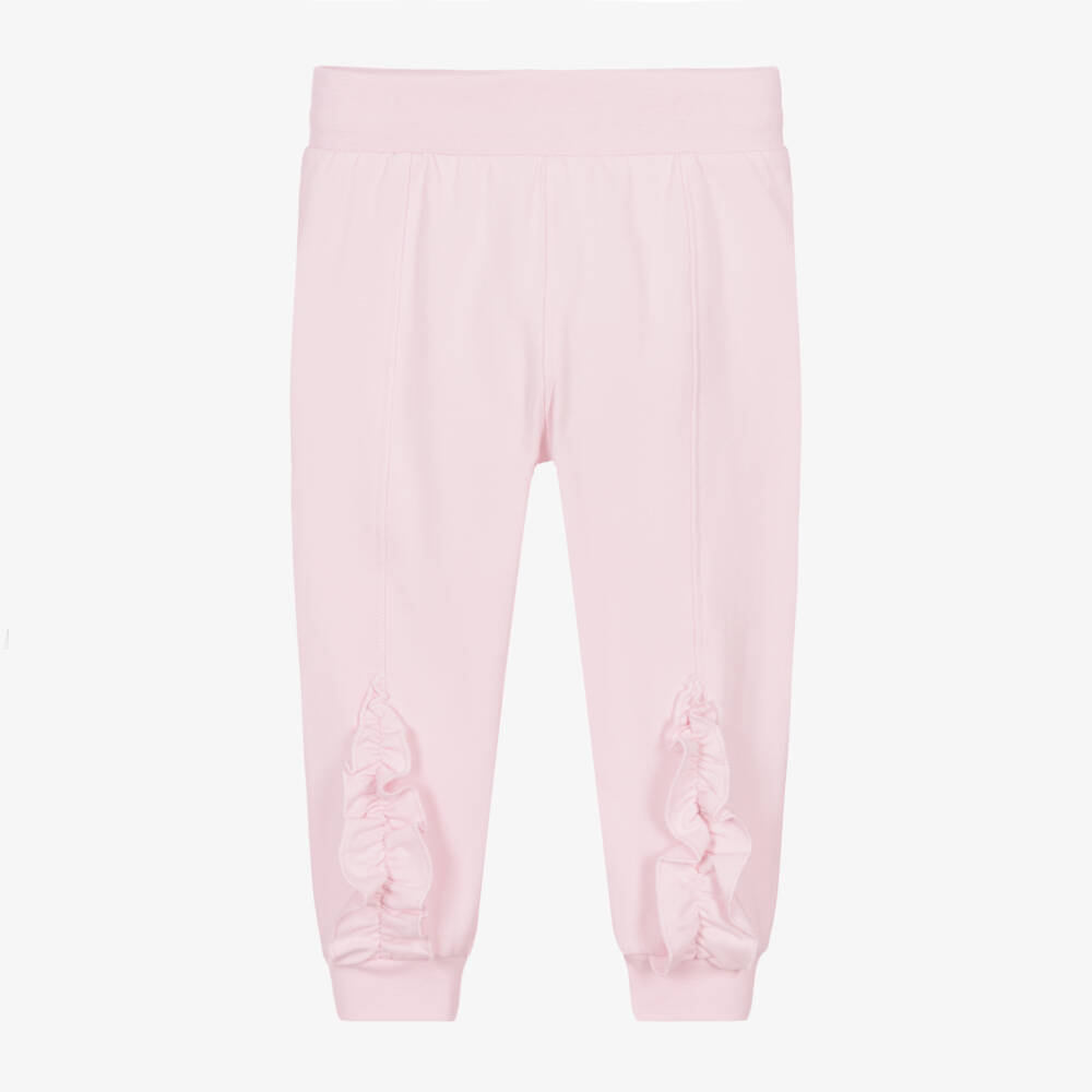 Monnalisa-Girls Cotton Joggers with Ruffles | Childrensalon Outlet
