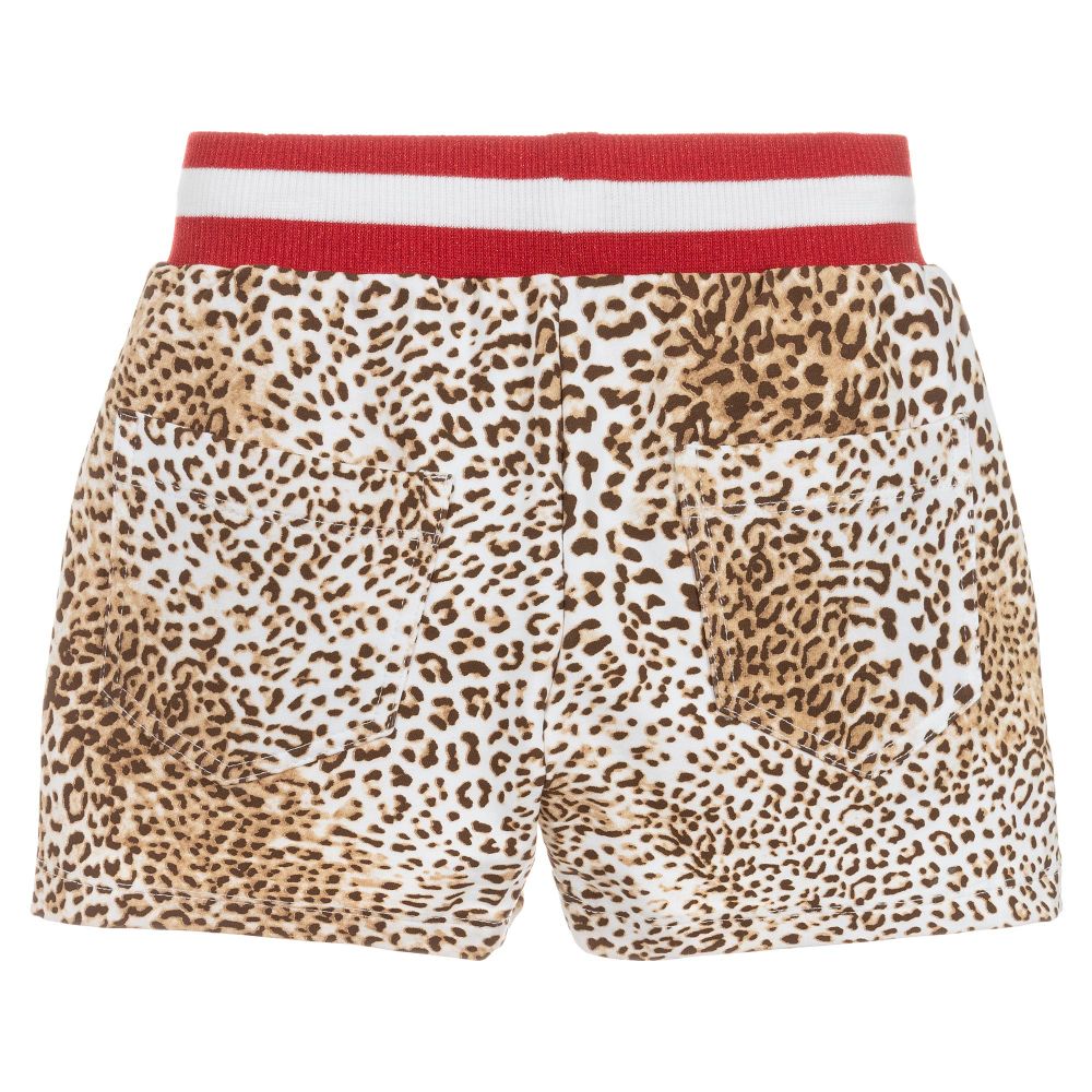 Monnalisa-Girls Cotton Leopard Shorts | Childrensalon Outlet