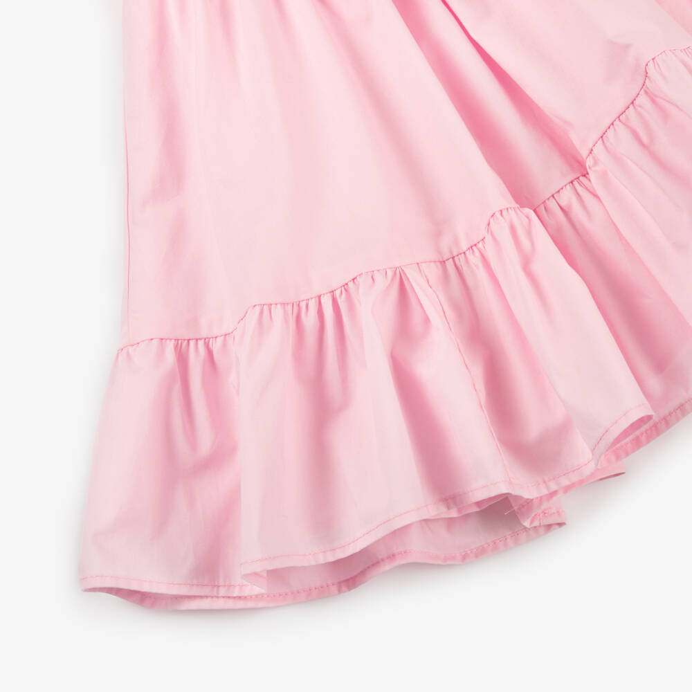 Monnalisa-Girls Cotton Poplin Bow Frock | Childrensalon Outlet