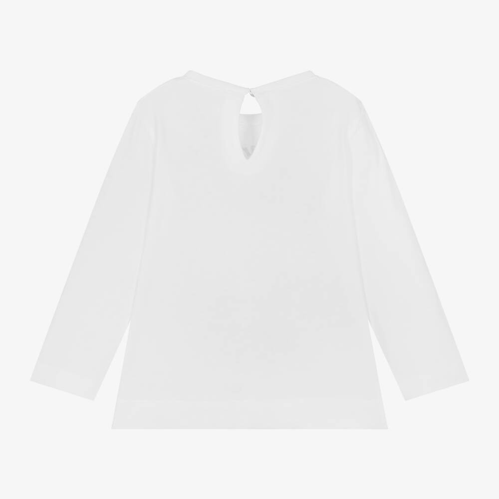 Monnalisa-Girls Cotton Top with Bear Design | Childrensalon Outlet