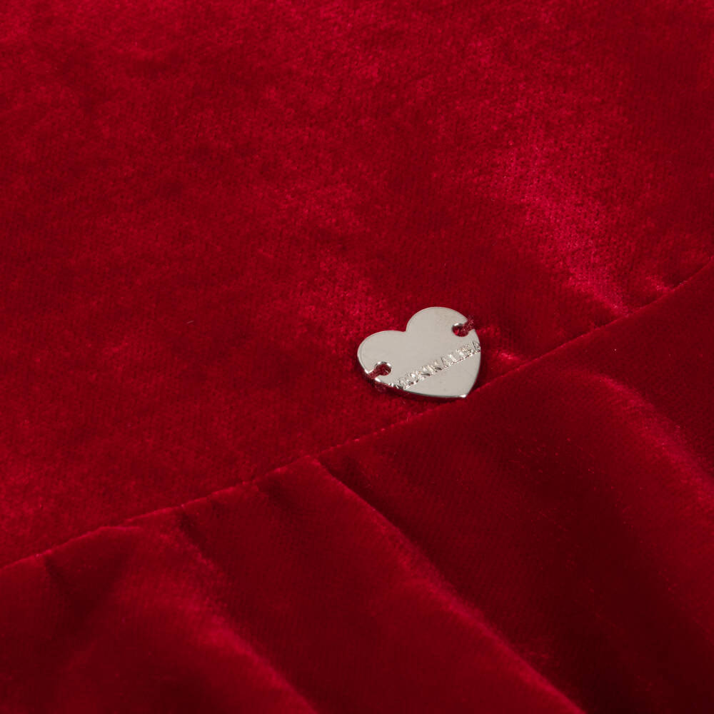 Monnalisa-فستان مخمل لون أحمر | Childrensalon Outlet