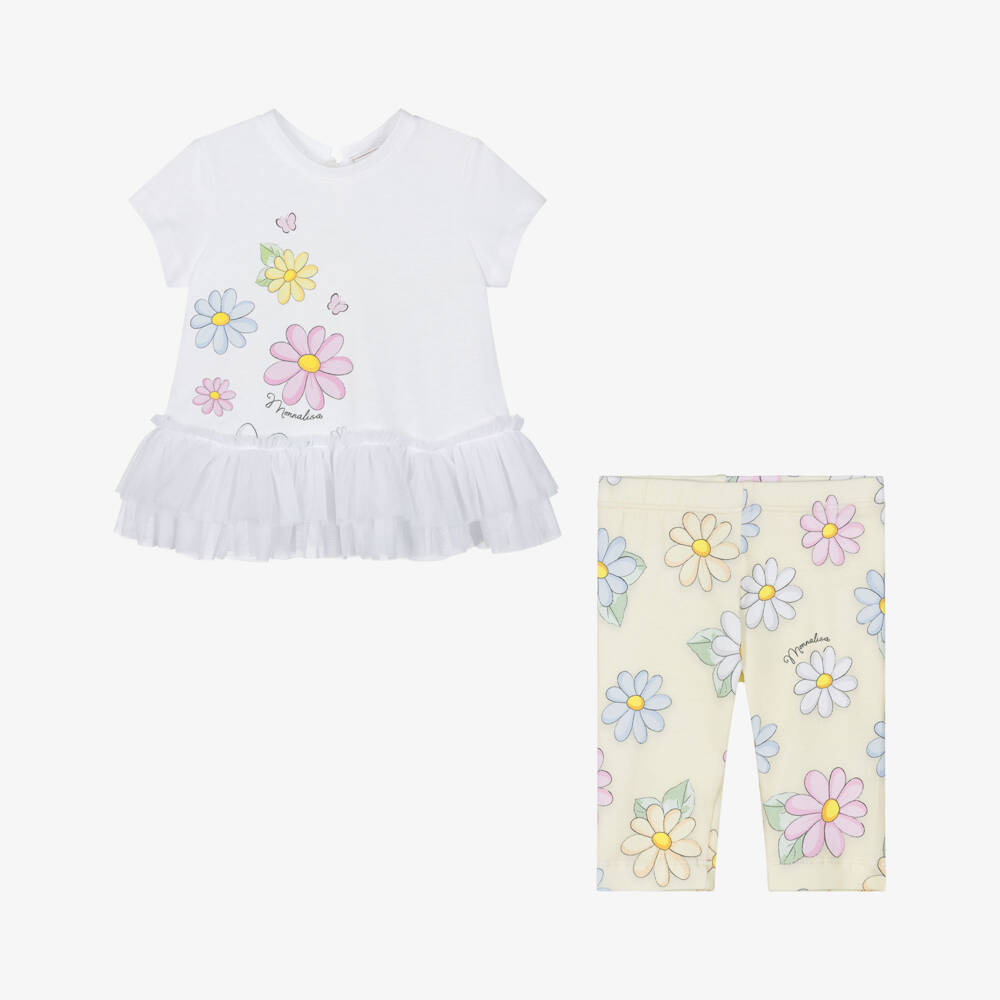 Monnalisa-Комплект леггинсов Daisy Delight для девочек | Childrensalon Outlet