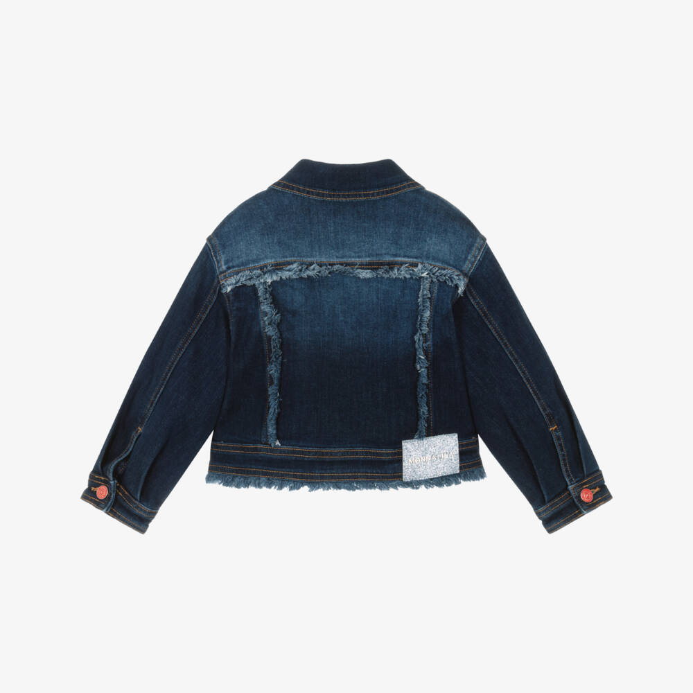 Monnalisa-Girls Dark Blue Hello Kitty Denim Jacket | Childrensalon Outlet