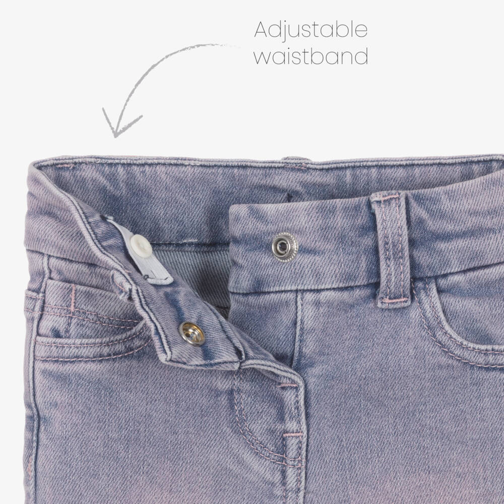 Monnalisa-Girls Denim with Floral Accents | Childrensalon Outlet