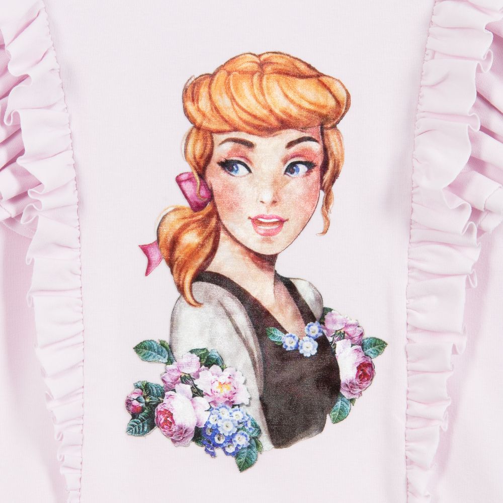Monnalisa-Girls Disney Pink Cotton Top | Childrensalon Outlet