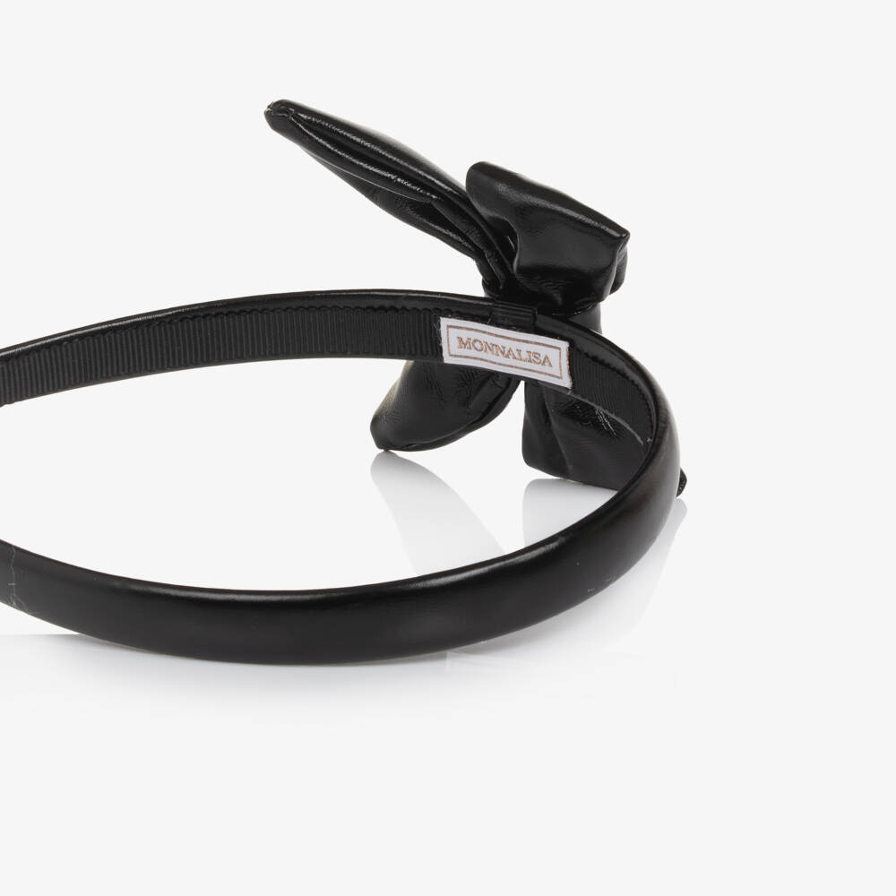 Monnalisa-Girls Elegant Black Hairband | Childrensalon Outlet