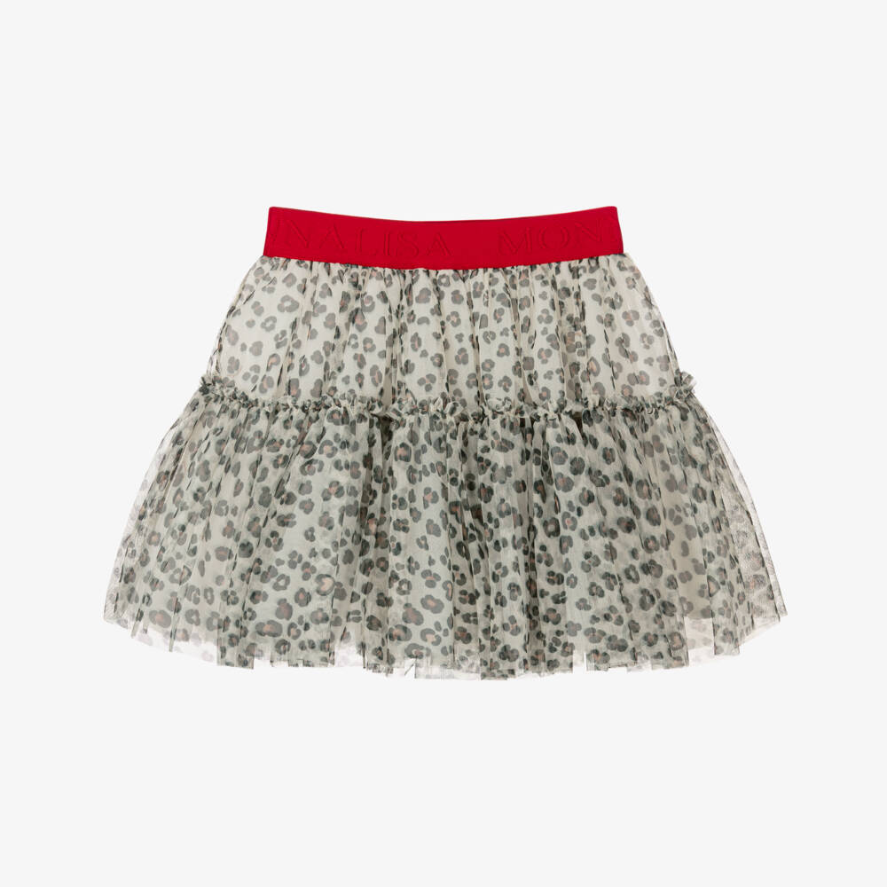 Monnalisa-Элегантная леопардовая юбка-пачка для девочек | Childrensalon Outlet