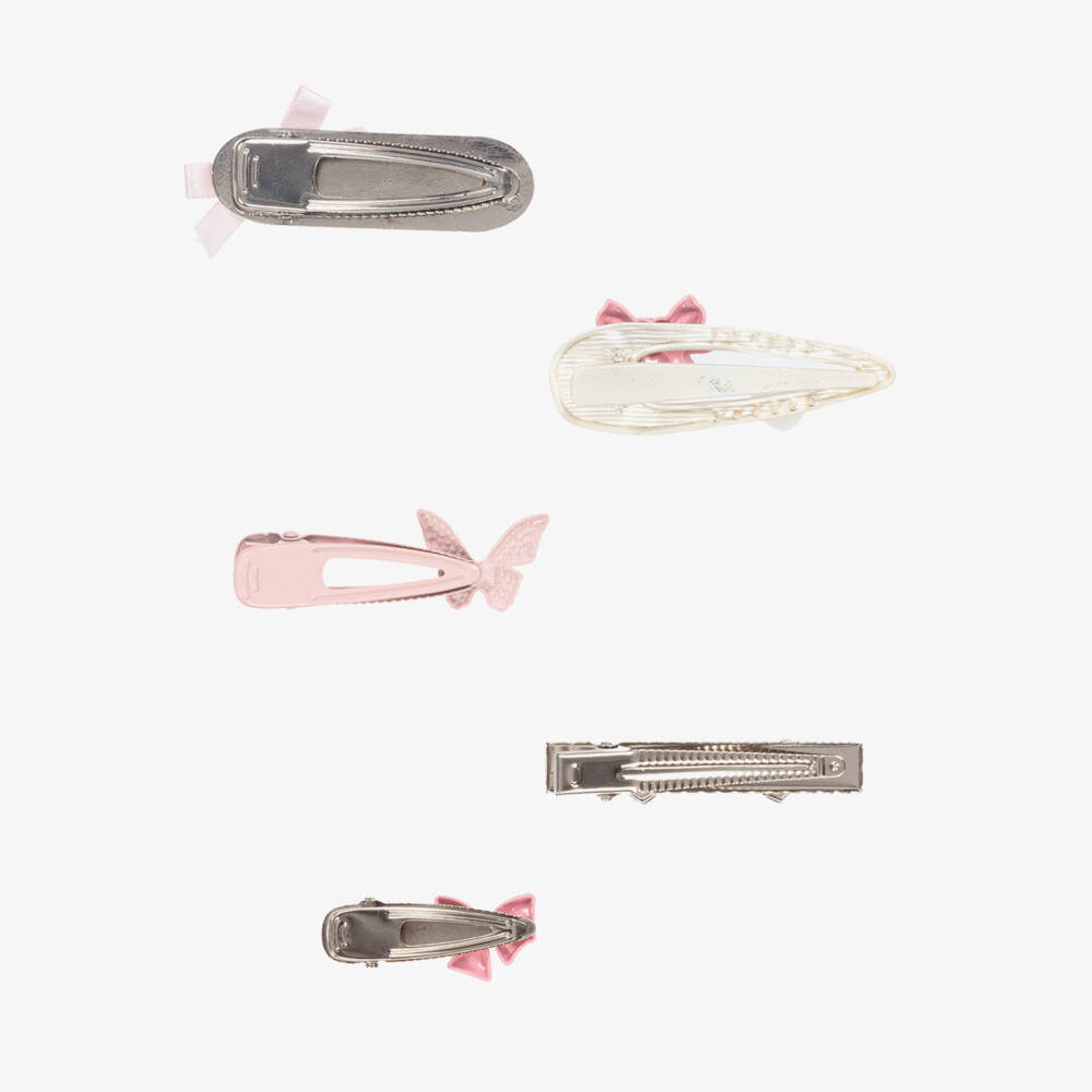 Monnalisa-Girls Elegant Pink Clip Set | Childrensalon Outlet