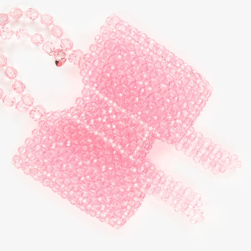 Monnalisa-Girls Elegant Pink Crystal Purse | Childrensalon Outlet