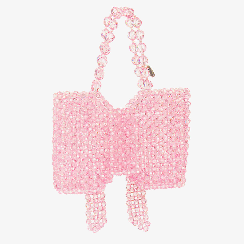 Monnalisa-Girls Elegant Pink Crystal Purse | Childrensalon Outlet