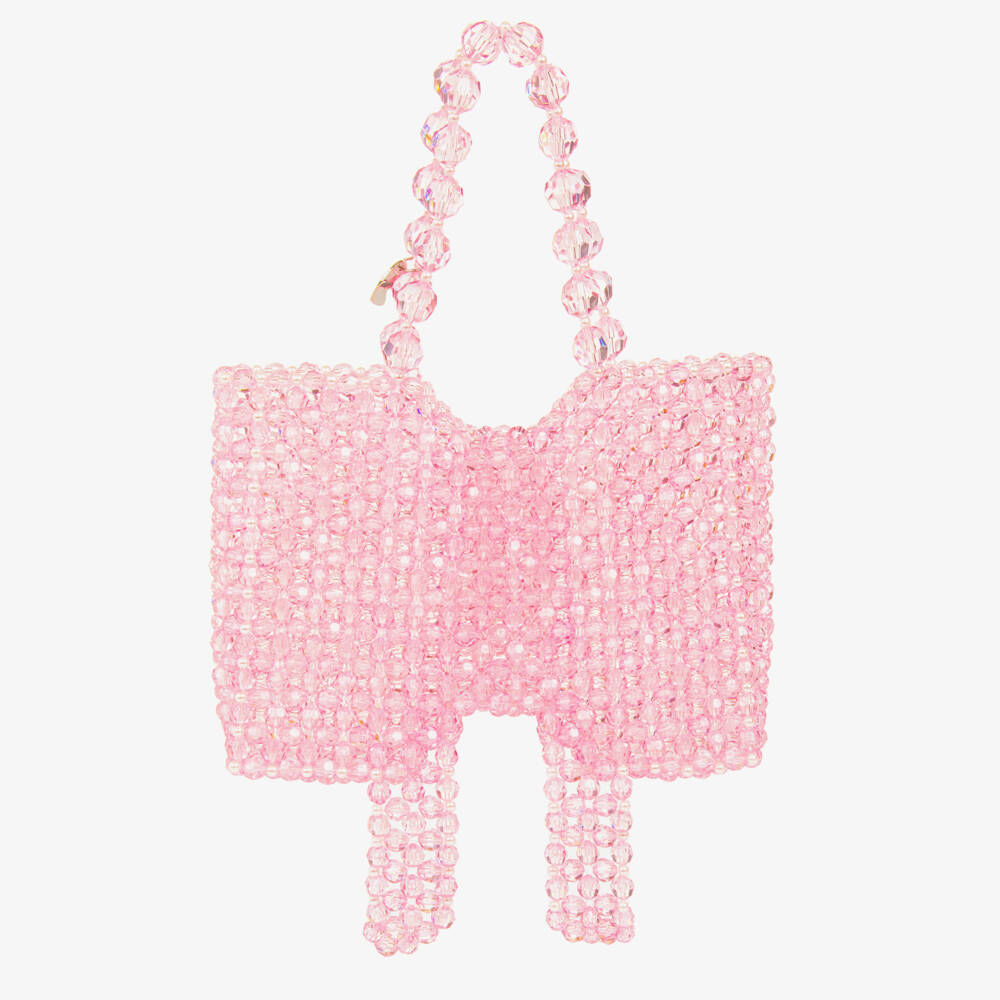 Monnalisa-Girls Elegant Pink Crystal Purse | Childrensalon Outlet
